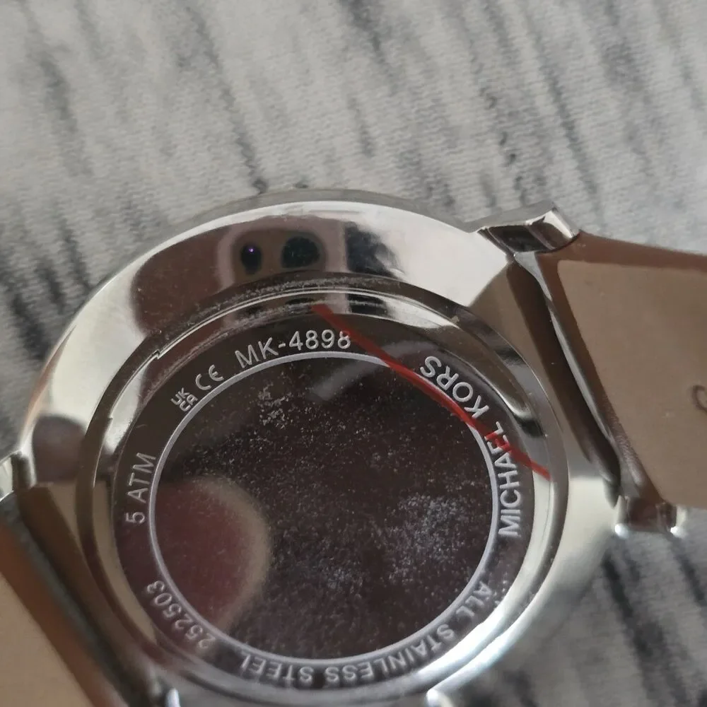 Michael Kors MK4898 Pyper Leather Band Quartz Women's Watch Bracelet Set